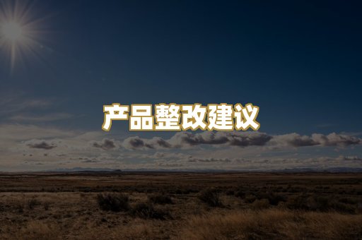 产品整改建议